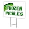 Signmission Frozen Pickles Yard Sign & Stake outdoor plastic coroplast window, C-1824-DS-Frozen Pickles C-1824-DS-Frozen Pickles - alternate 1